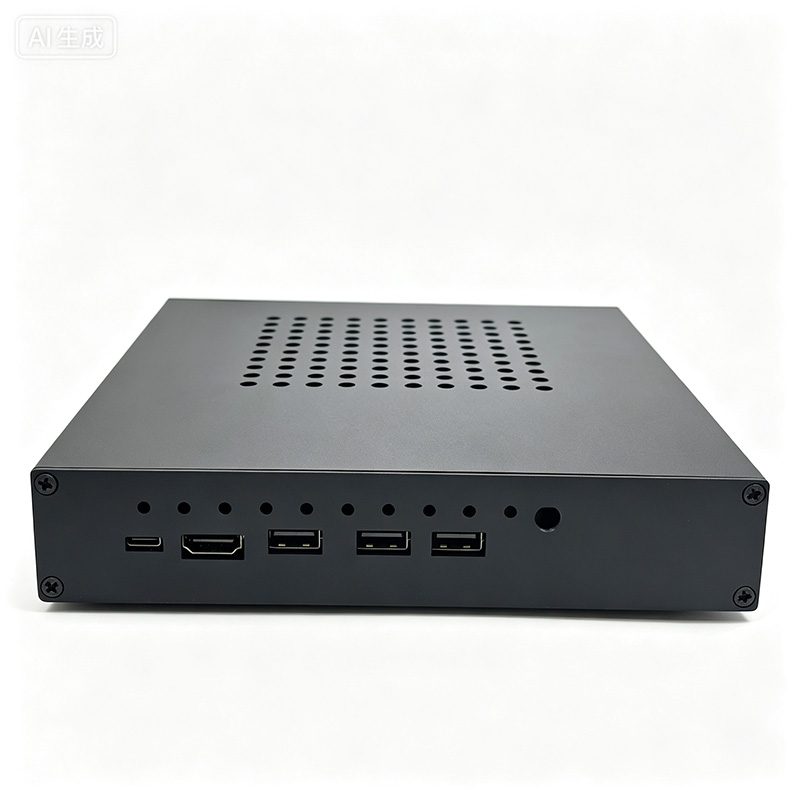 Snapdragon 8 Gen 2 Game Box, Black Aluminum Alloy Mini Smart Box for Home Entertainment
