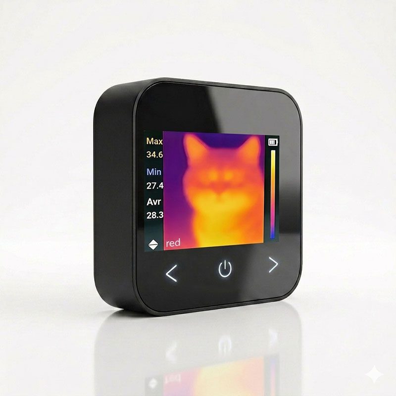X7 Pocket Thermal Imaging Camera, Black Aluminum Alloy, Pocket Thermal Imager for Hotel Hidden Camera Detection, Floor Leak Inspection & Circuit Board Repair